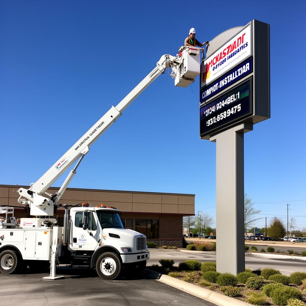 New illuminated pylon sign