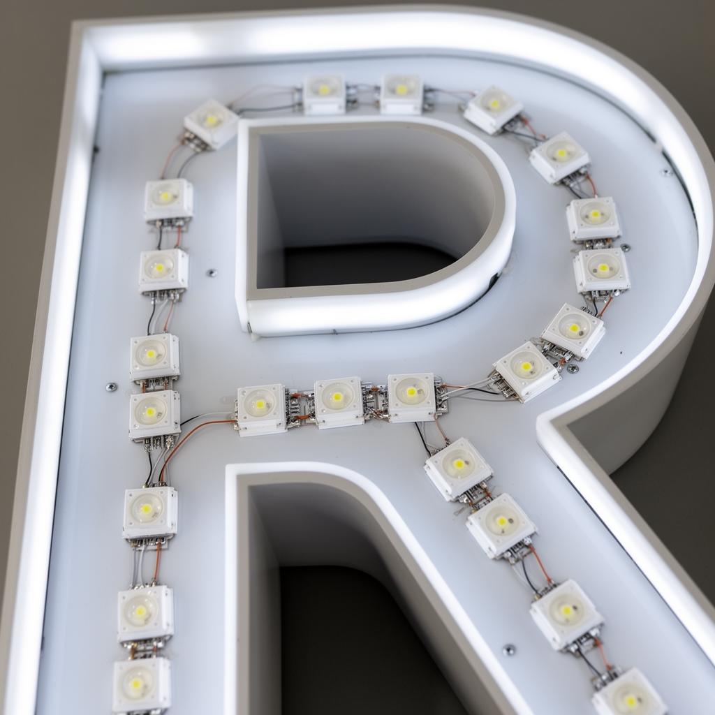 Channel letter LED module install